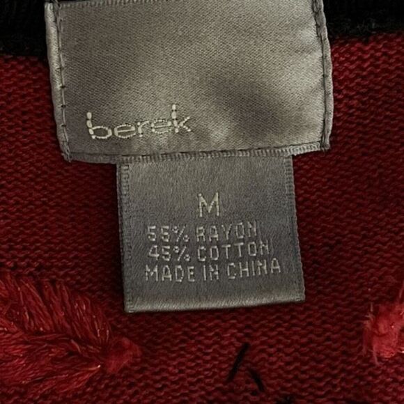 Berek 3/4 Sleeve Sweater Animal print Tiger Stripe Beaded Cardigan Medium - Picture 6 of 6